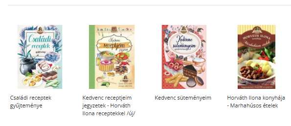 Horváth Ilona szakácskönyvei online rendelés